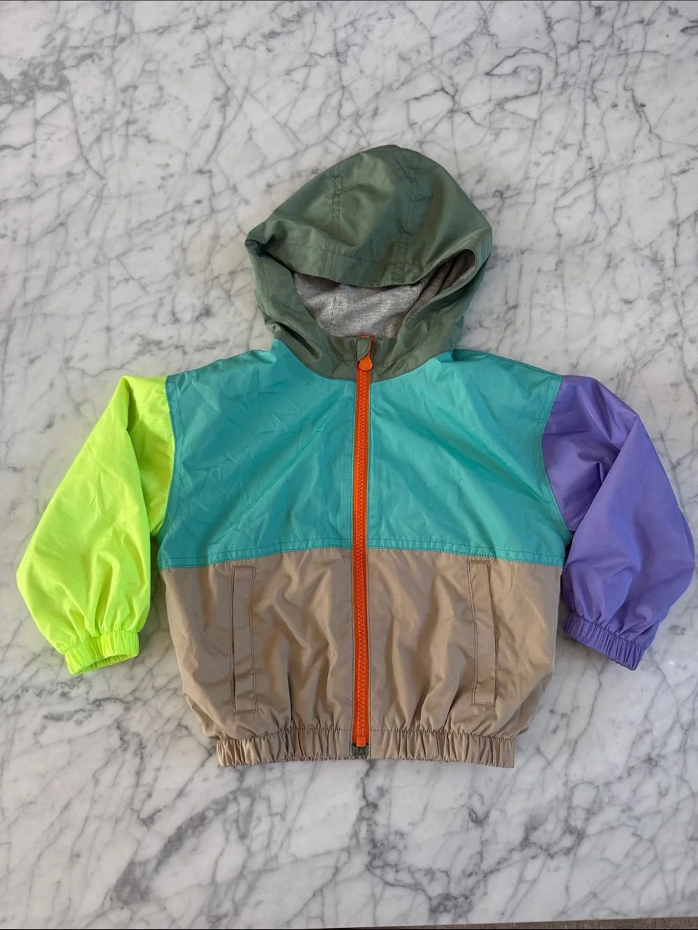 Gap Sz 2T Jersey Lined Colorblock Windbreaker Jacket‎